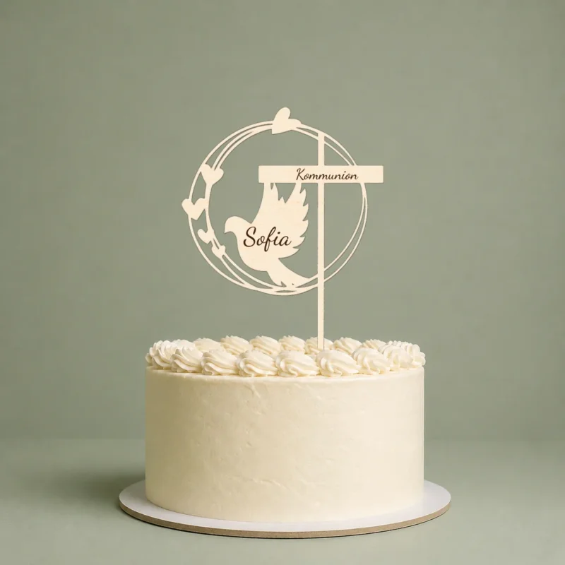 Cake Topper zur Taufe Personalisiert Kommunion Konfirmation Firmung