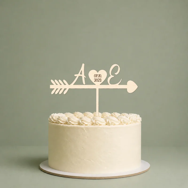 Alsino Cake Topper mit Namen personalisiert Hochzeit Kuchentopper