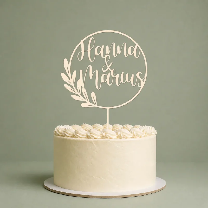 Tortentopper für die Hochzeit - Cake Topper personalisiert mit Namen
