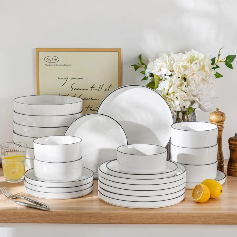 Elegantes MALACASA Porzellan Geschirrset (2 Varianten und verschiedene Sets) - Kochschein