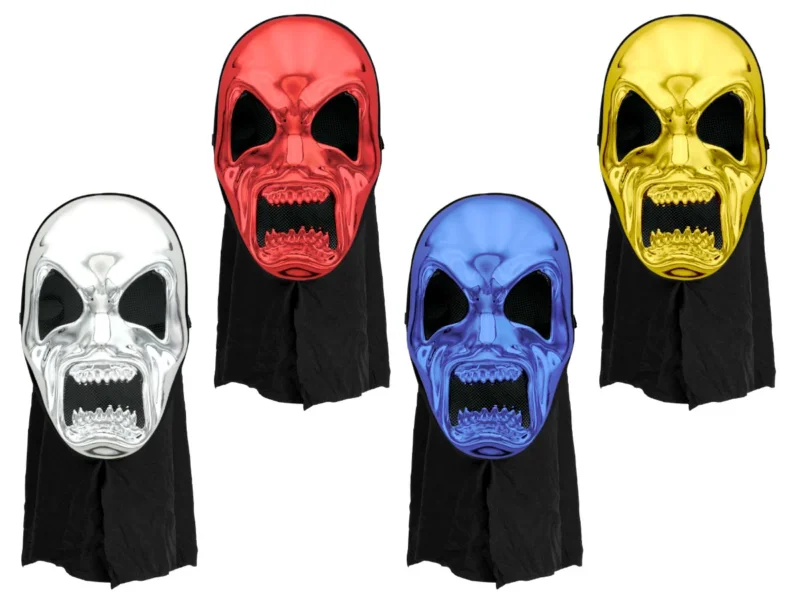 Halloweenmaske Totenkopfmaske Zähne verschiedene Farben
