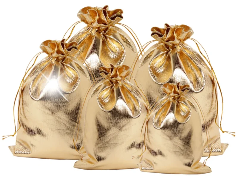 Geschenkbeutel Geschenksäckchen Gold