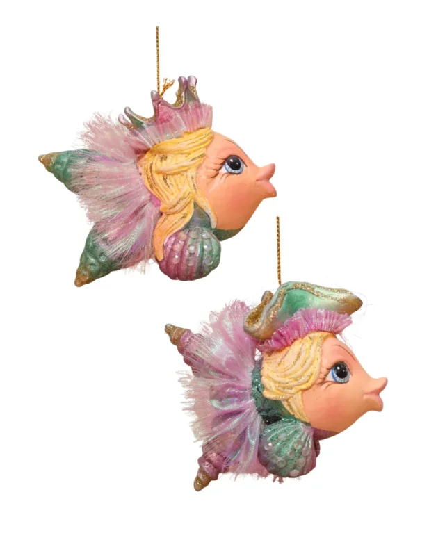 „Piratenschatz Fisch Ornament von Goodwill in Pastellfarben – Vorderansicht“
