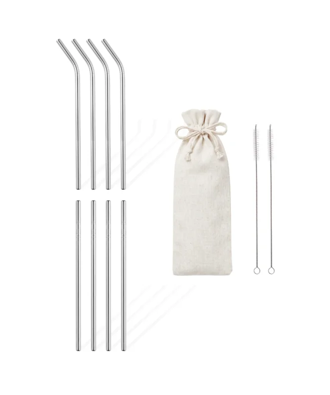 Lange Edelstahlstrohhalme im 8er Set 20cm – eli collection von 7 O'CLOCK