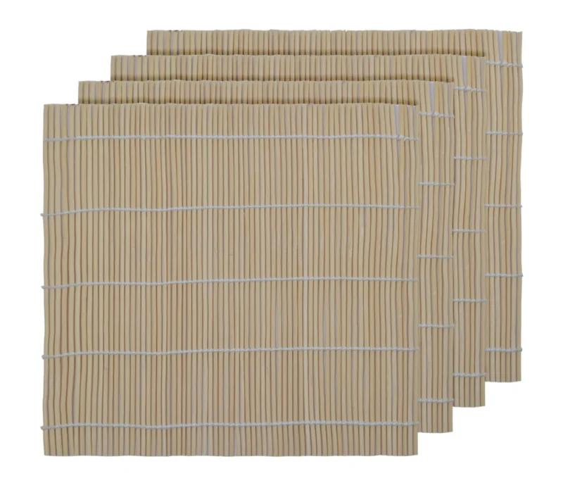 4er Set Sushimatte umweltfreundlich Bambusmatte