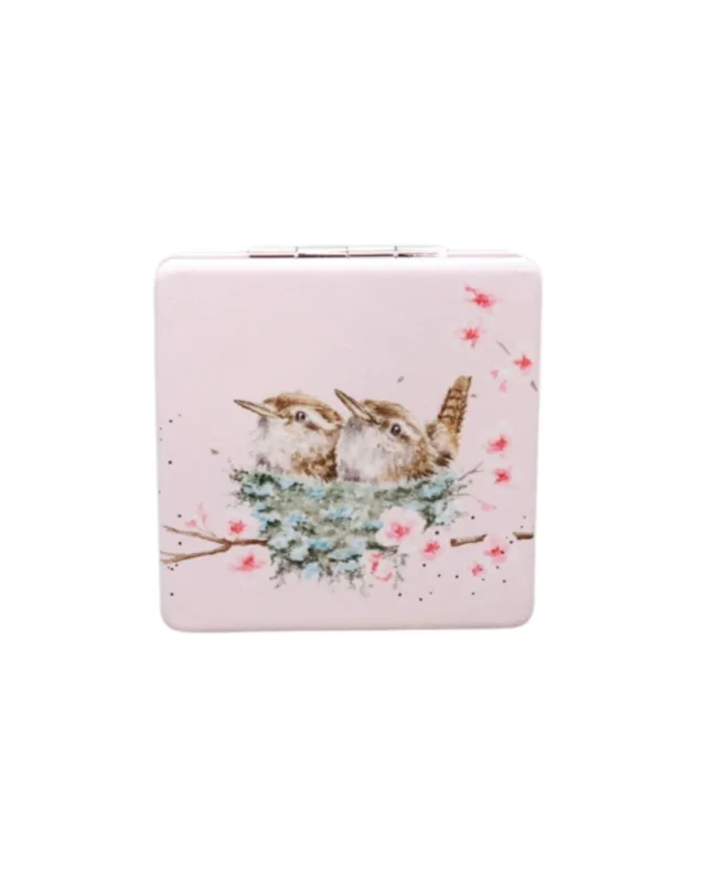 Zaunkönig Taschenspiegel "Wisteria Wishes" von Wrendale Designs