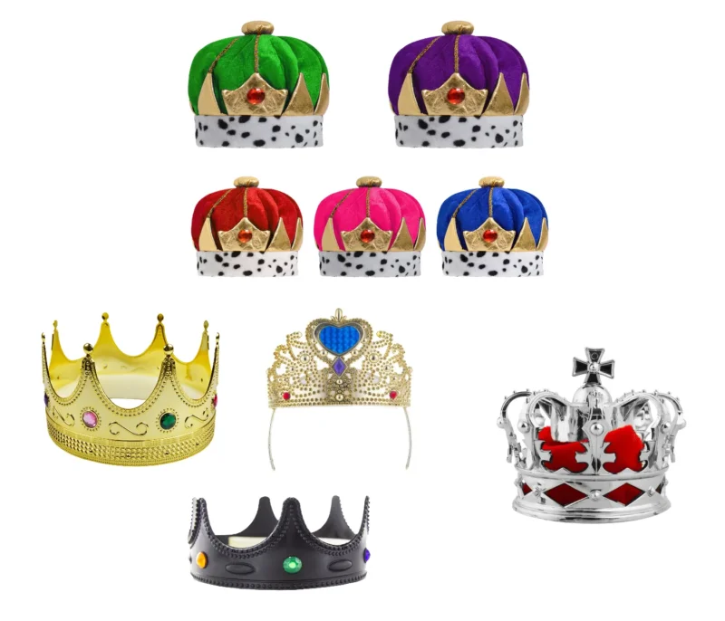 Königskrone für Erwachsene & Kinder – Bunte Krone für Party, Karneval & Kostüm – Vielseitige Krone für Könige, Prinzen & Prinzessinnen – Festliches Accessoire für Fasching, Motto-Party & Verkleidung