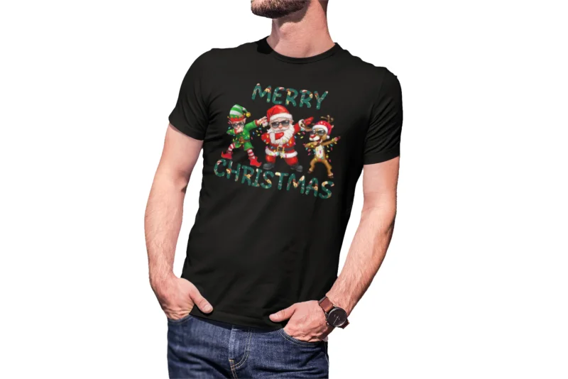 T-Shirt Weihnachten Dab Santa Claus – Lustiges Weihnachtsmann Shirt für Herren & Damen – Dabbing Christmas Shirt mit witzigem Motiv – Weihnachts T-Shirt als Geschenkidee für Freunde, Familie & Kollegen