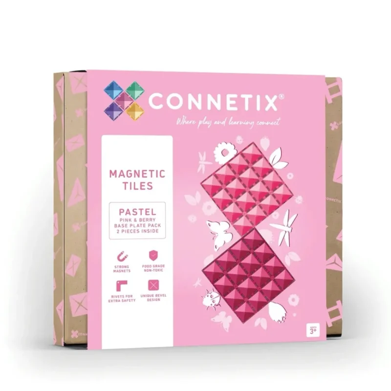 Magnetbausteine Pastel Pink & Berry Basisplatten 2 Teile von Connetix_01