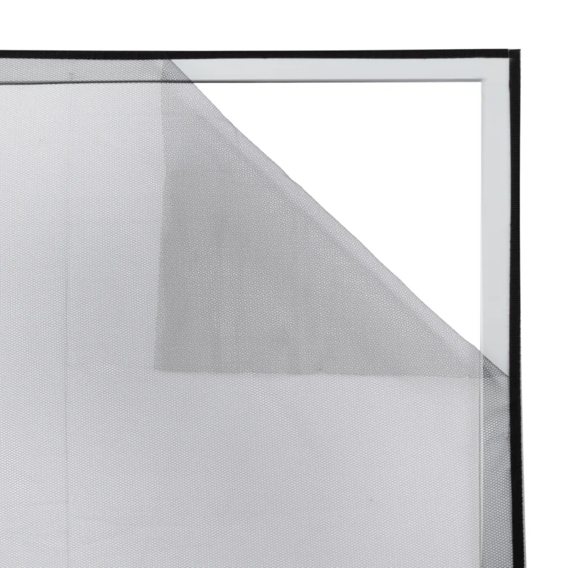 4 STÜCK Fliegengitter für Fenster - 130x150 - mit Klettband Mücken Vorhang Insektenschutz schwarz - ohne Bohren