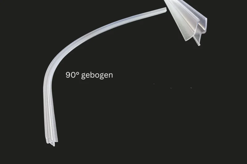 Gebogene Bodendichtung mit verstärkter Lippe für Viertelkreisduschen, Spaltmaß 15-16 mm, Art.Nr. 5101.550
