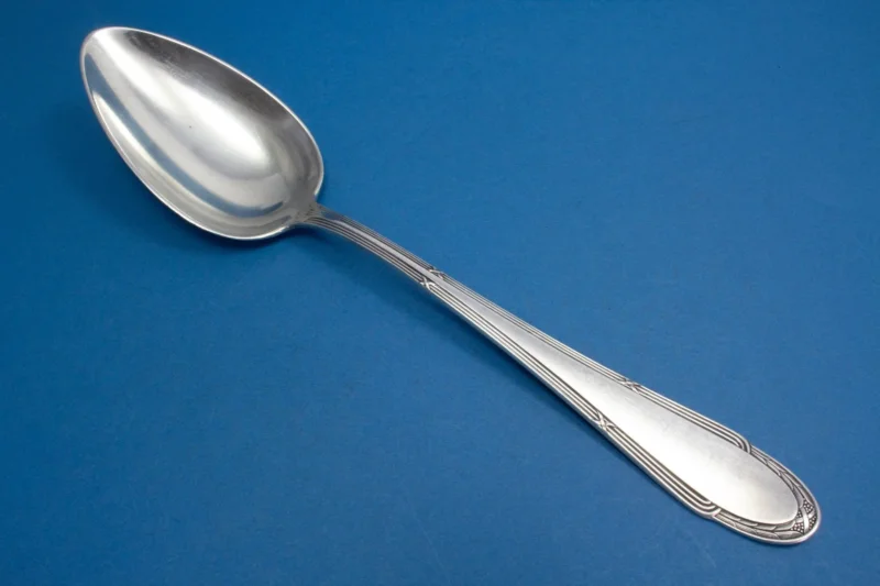 Großer Gemüselöffel, versilberter Servier-Löffel, Jugendstil, WMF Kreuzband - Löffelland