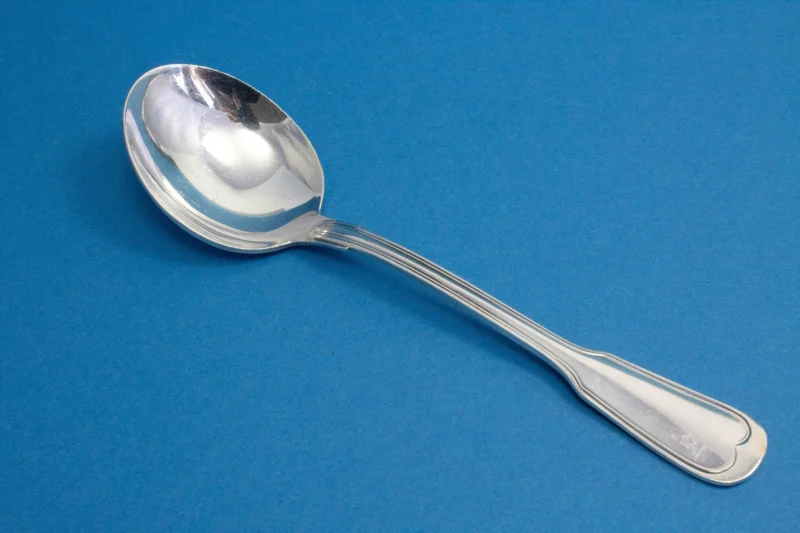 1 silver plated cup spoon, soup spoon, WMF Augsburg thread