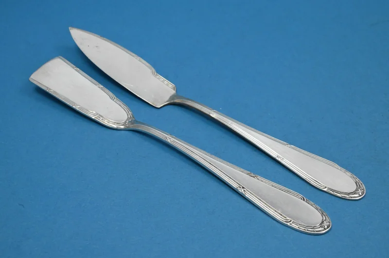 Versilbertes Käsemesser, Buttermesser, versilbert, WMF, Jugendstil