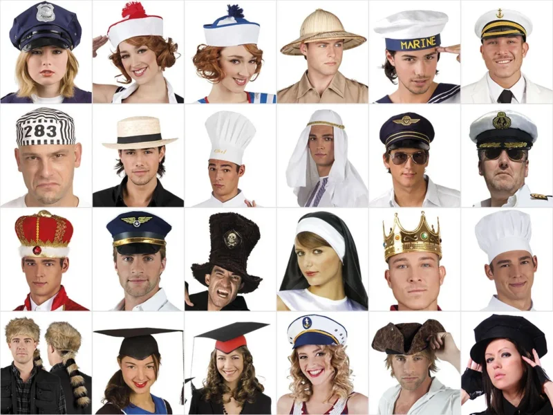 Fun Karnevalshut Doktor Matrosen Polizei Hut Herren Faschingshut Damen Partyhut