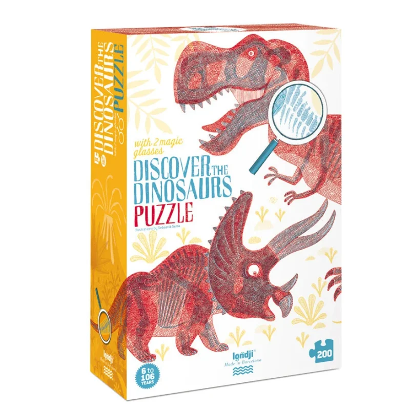 Entdeckerpuzzle "Discover the Dinosaurs" von Londji