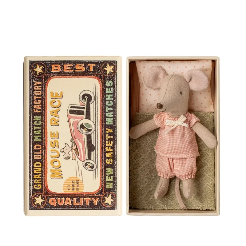 Kleine Schwester Maus in Streichholzschachtel von Maileg
