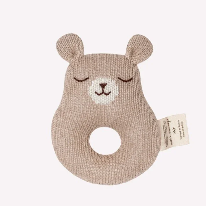 Rassel Teddy aus Baby-Alpakawolle von Main Sauvage