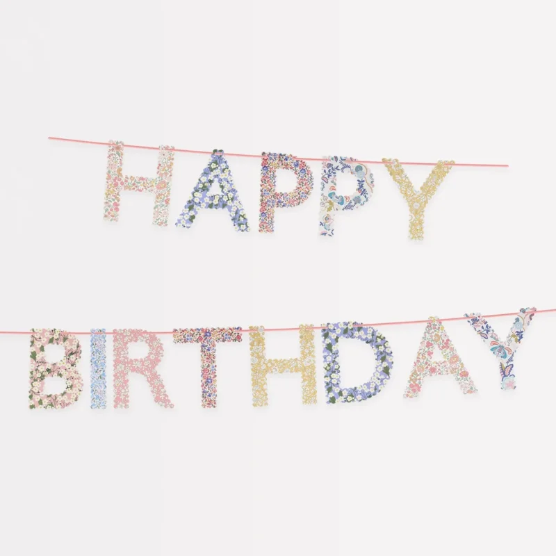 Meri Meri x Liberty Geburtstags-Girlande_Happy Birthday