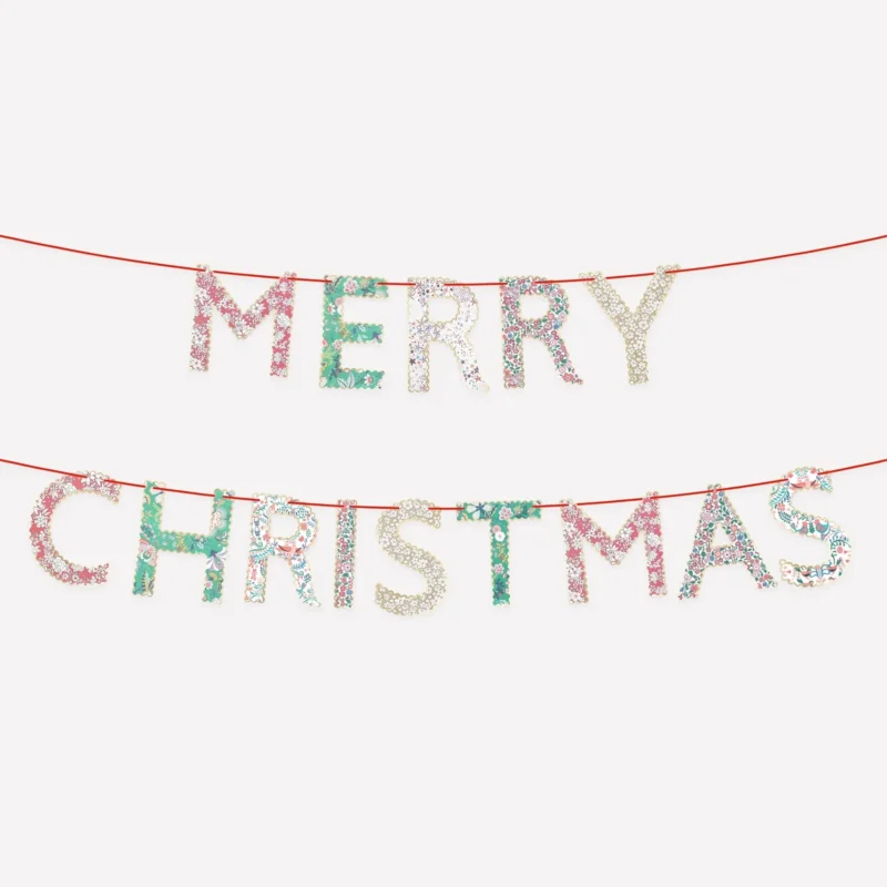 Meri Meri x Liberty Weihnachts-Girlande_Merry Christmas_01