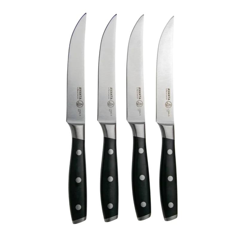 Messermeister - Avanta 4-delige zwarte steak messenset Messensets Messermeister