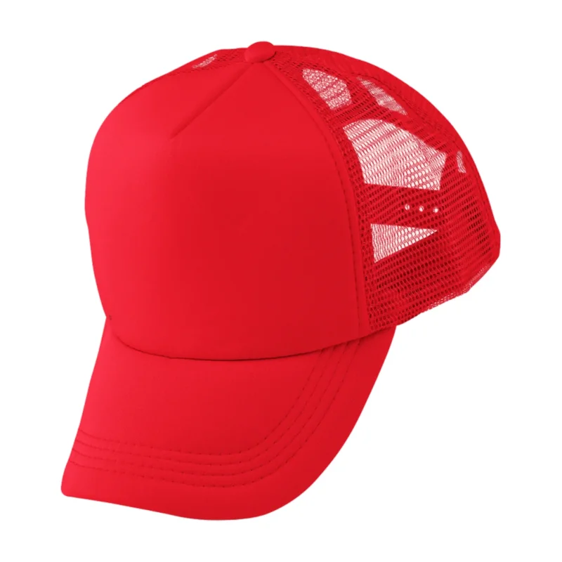 Trucker Mesh Cap Retro Basecap Käppi Cappy Mütze Unifarben - verstellbare Größe - Pull On Verschluss