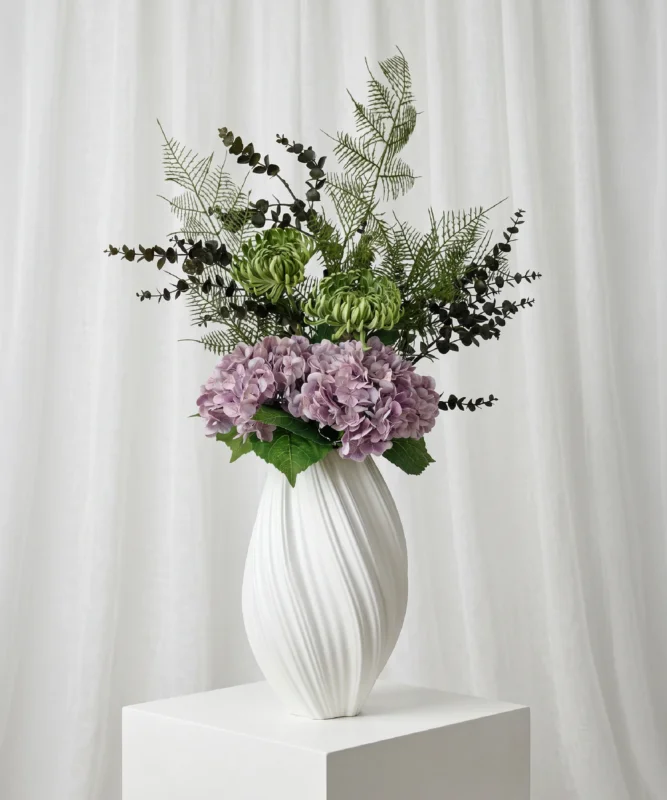 Realistisches Kunstblumen-Bouquet Moody Garden 7er in Altrosa und Grün – bloom collection von 7 O'CLOCK