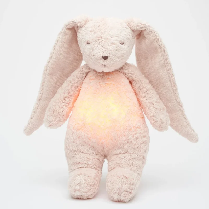 Moonie Einschlafhilfe und Kuscheltier-Hase im Farbton Organic Rose