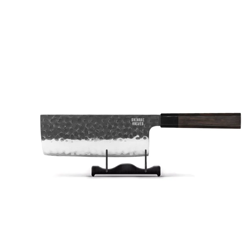 Shinrai Knives - Blackout Edition Damascus Nakiri mes 18 cm Shinrai Knives