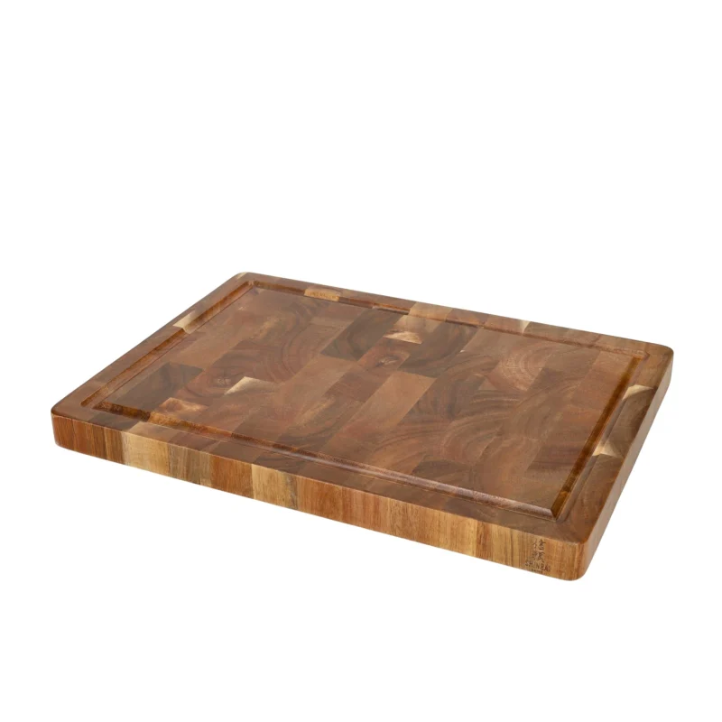 Shinrai Knives - Luxe Snijplank Acaciahout - Kopshout - 35 × 25 × 2.5 cm Houten snijplank Shinrai Knives