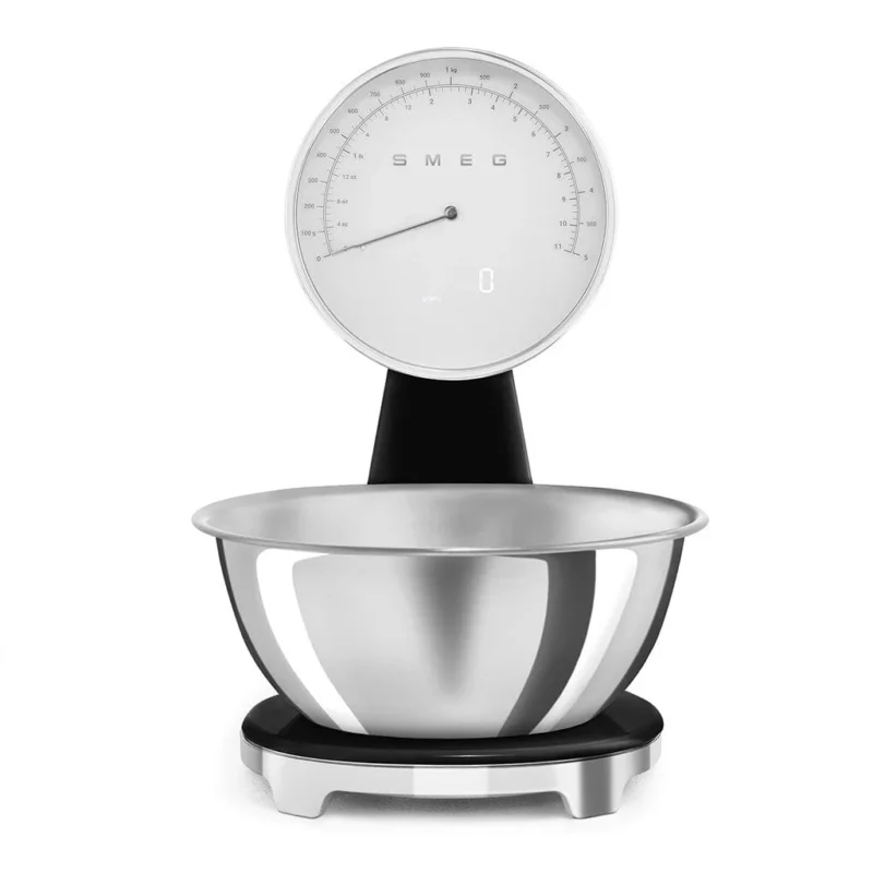 SMEG - Weegschaal Digitaal Jaren 50 Zwart Keukenweegschaal Smeg