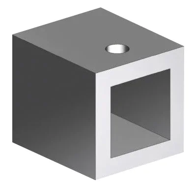Wandhalterung für Stabilisierungsstange eckig 12 x 12 mm, Chrom, Art.Nr. SQ1246CH