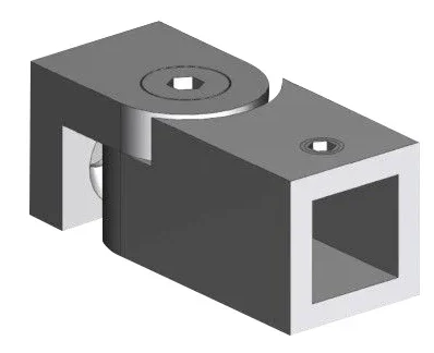 Wandhalterung verstellbar für Stabilisierungsstange eckig 12 x 12 mm, Chrom, Art.Nr. SQ1249CH