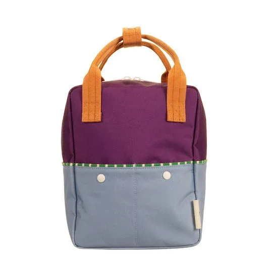 Kinderrucksack Small colourblocking Purple Tights & Badminton Blue von Sticky Lemon_01