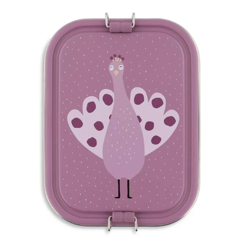 Lunchbox aus Edelstahl Mrs. Peacock groß von Trixie_01