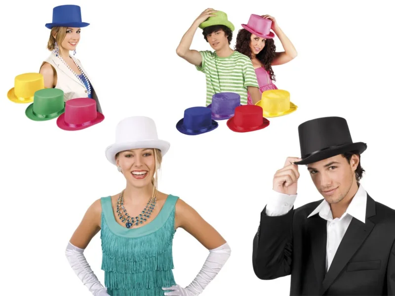 Karneval Gala Hut Zylinderhut Damen Zaubererhut Party Herren Show Faschingshut